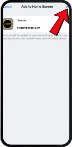 Confirmation window to add Megapari shortcut on iPhone